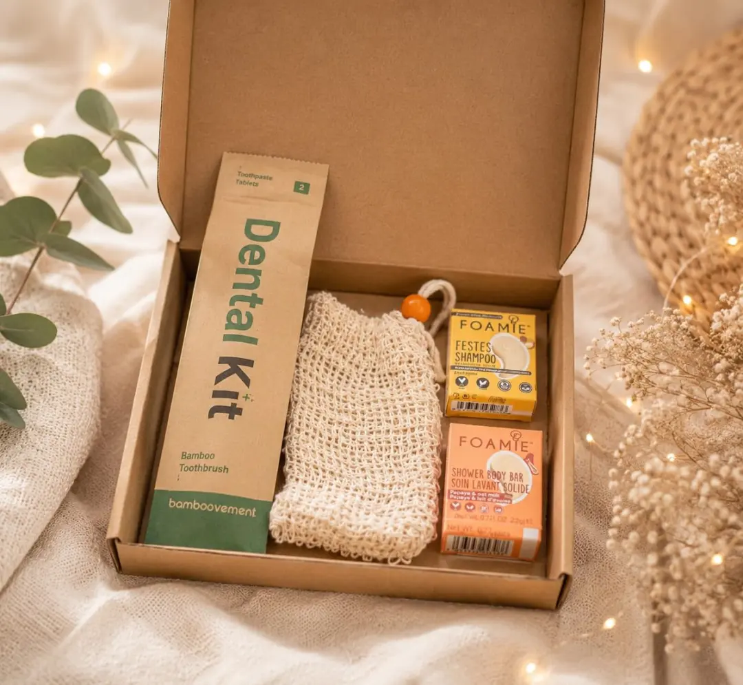 Foamie Zero Waste Reisset - Mini Shampoo & Body Bars + Sisal Zeepzakje