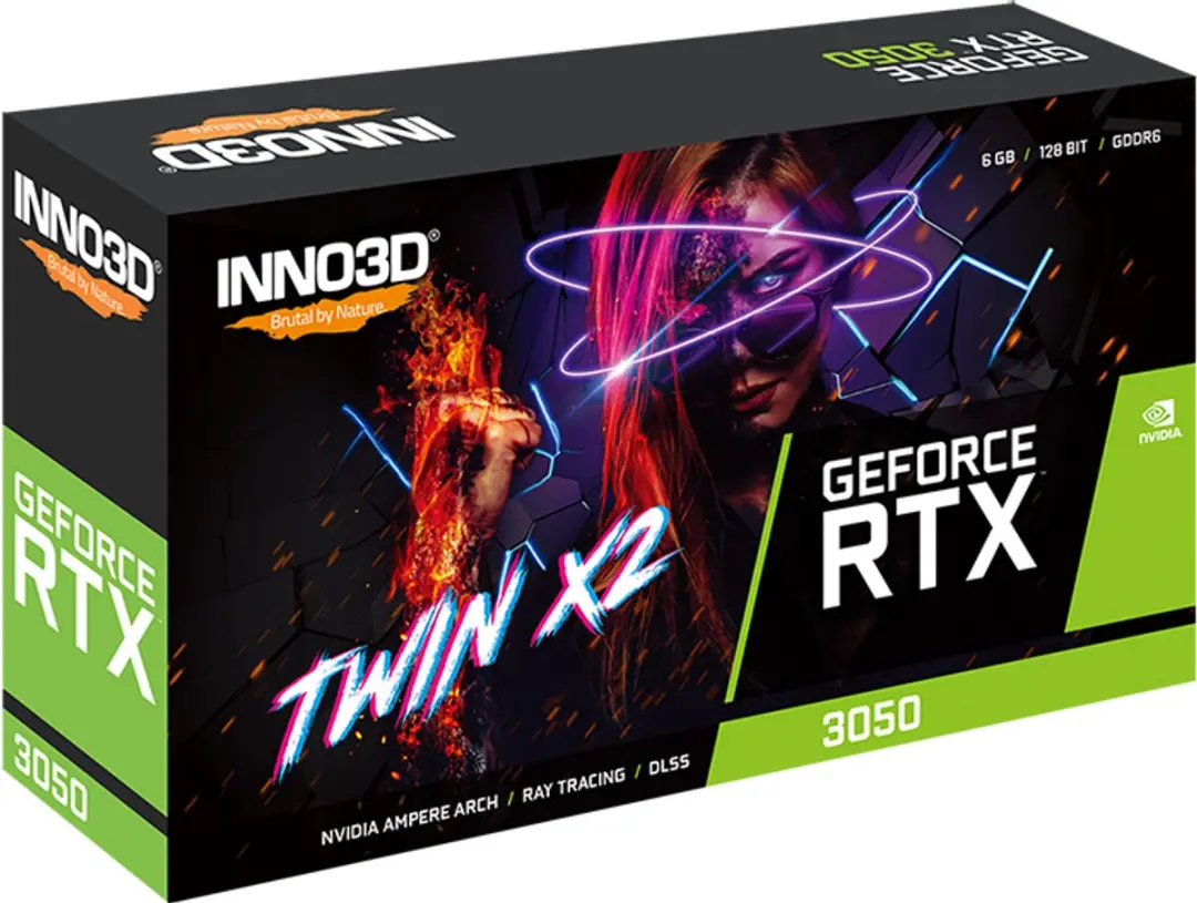 INNO3D GeForce RTX 3050 Twin X2 6GB Videokaart