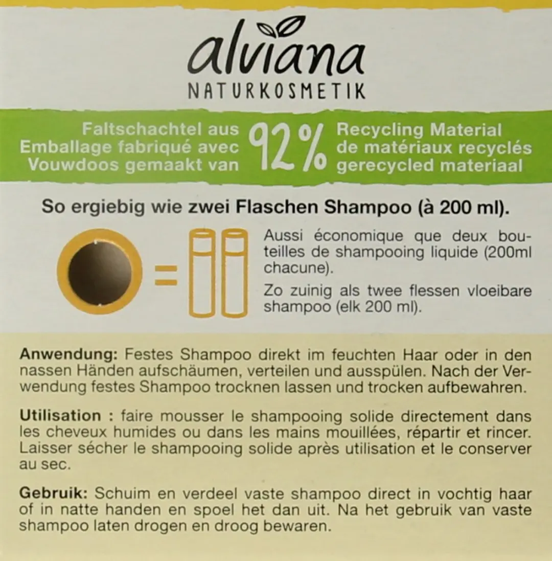 ALVIANA Shampoo Bar Normaal Haar 60g