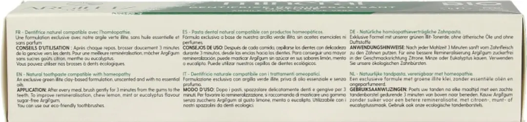Argiletz Dentifrice Bio Aloe Vera 75ml