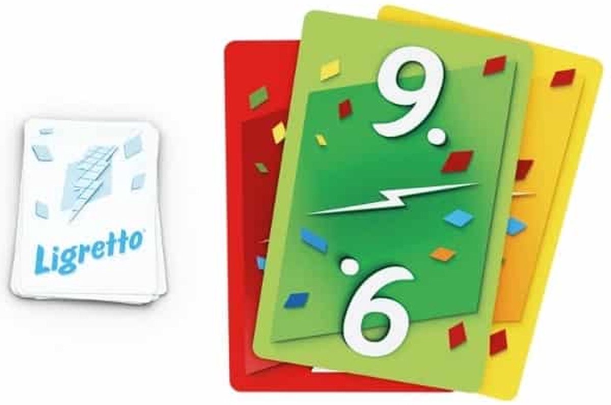 999 Games - Ligretto: Rood - Kaartspel - Iedereen speelt tegelijkertijd - Familiespel - Gezelschapsspel - Actiespel - Klein cadeautje