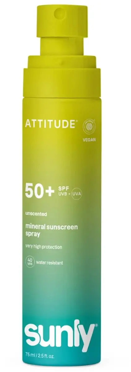 Attitude Sunly Zonnebrandspray SPF50 75ml - Ongeparfumeerd