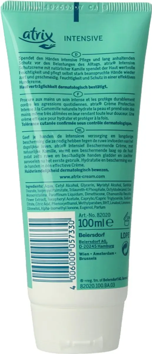 Atrix Intensief Beschermende Handcrème 100ml
