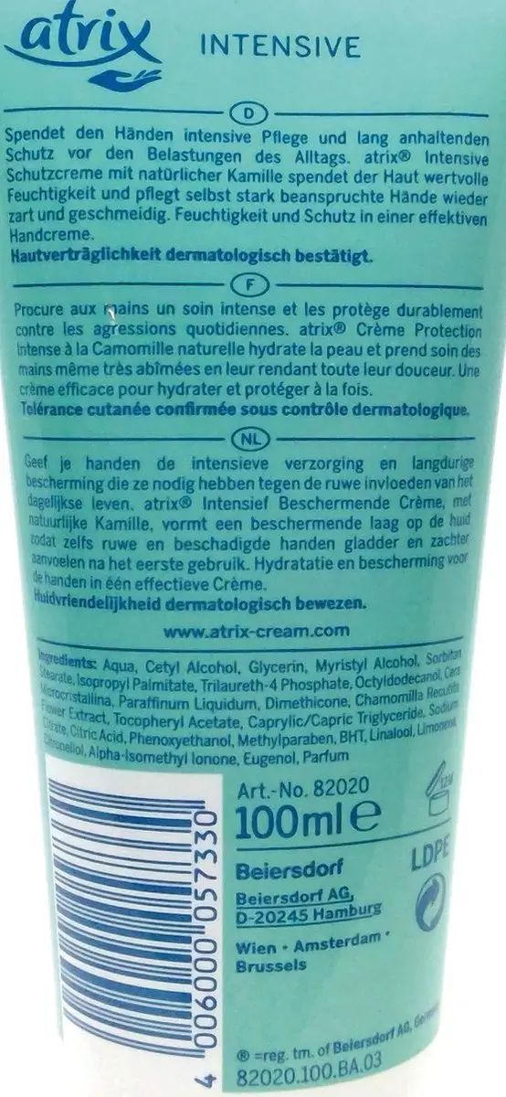 Atrix Intensief Beschermende Handcrème 100ml