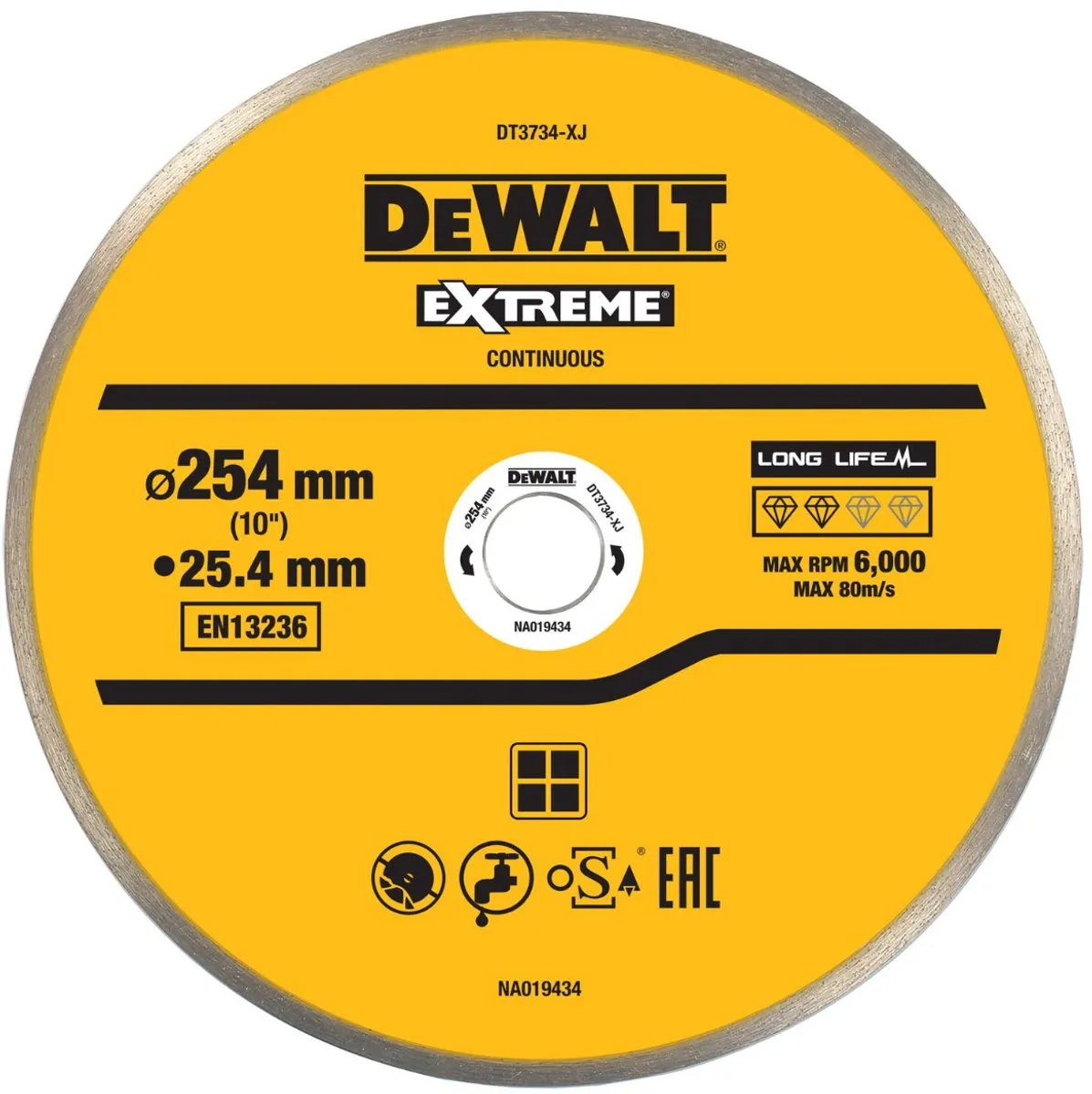 DeWalt DT3734 Diamantzaagblad 250x25,4mm