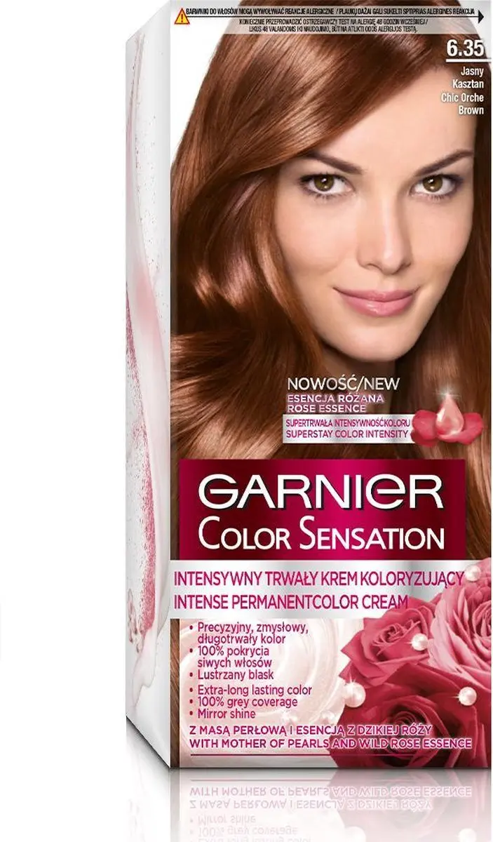 Garnier Color Sensation 6.35 Szykowny Jasny Kasztan Permanent