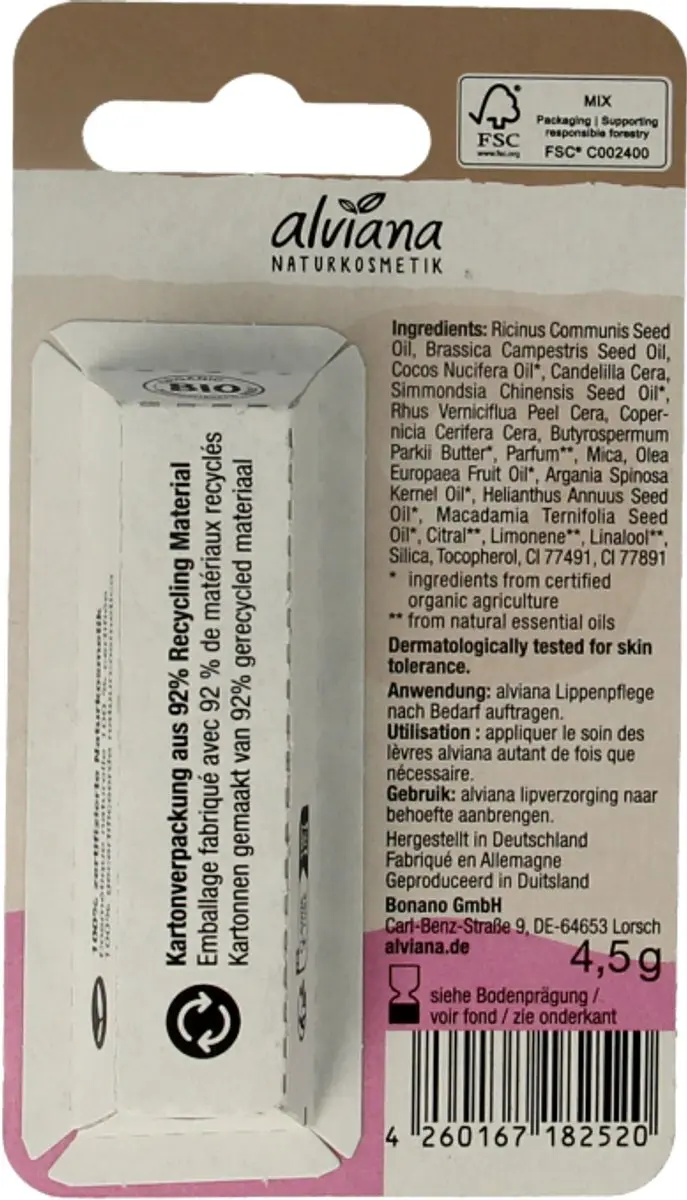 ALVIANA Lippenbalsem Bronze 4,5ml