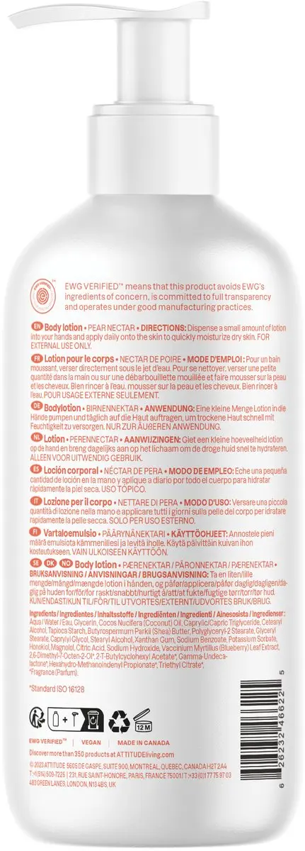 Attitude Baby Leaves Bodylotion Peernectar 473ml