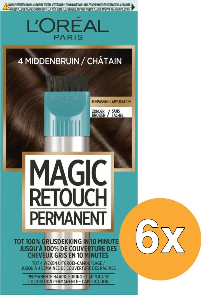 L'Oréal Paris Magic Retouch Middenbruin 6x