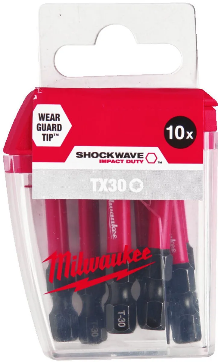 Milwaukee SHOCKWAVE TX30 Bits 50mm - 10 Stuks