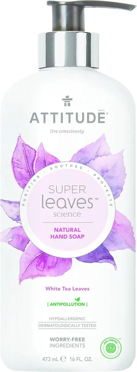 Attitude Natuurlijke Handzeep White Tea Leaves 473ml