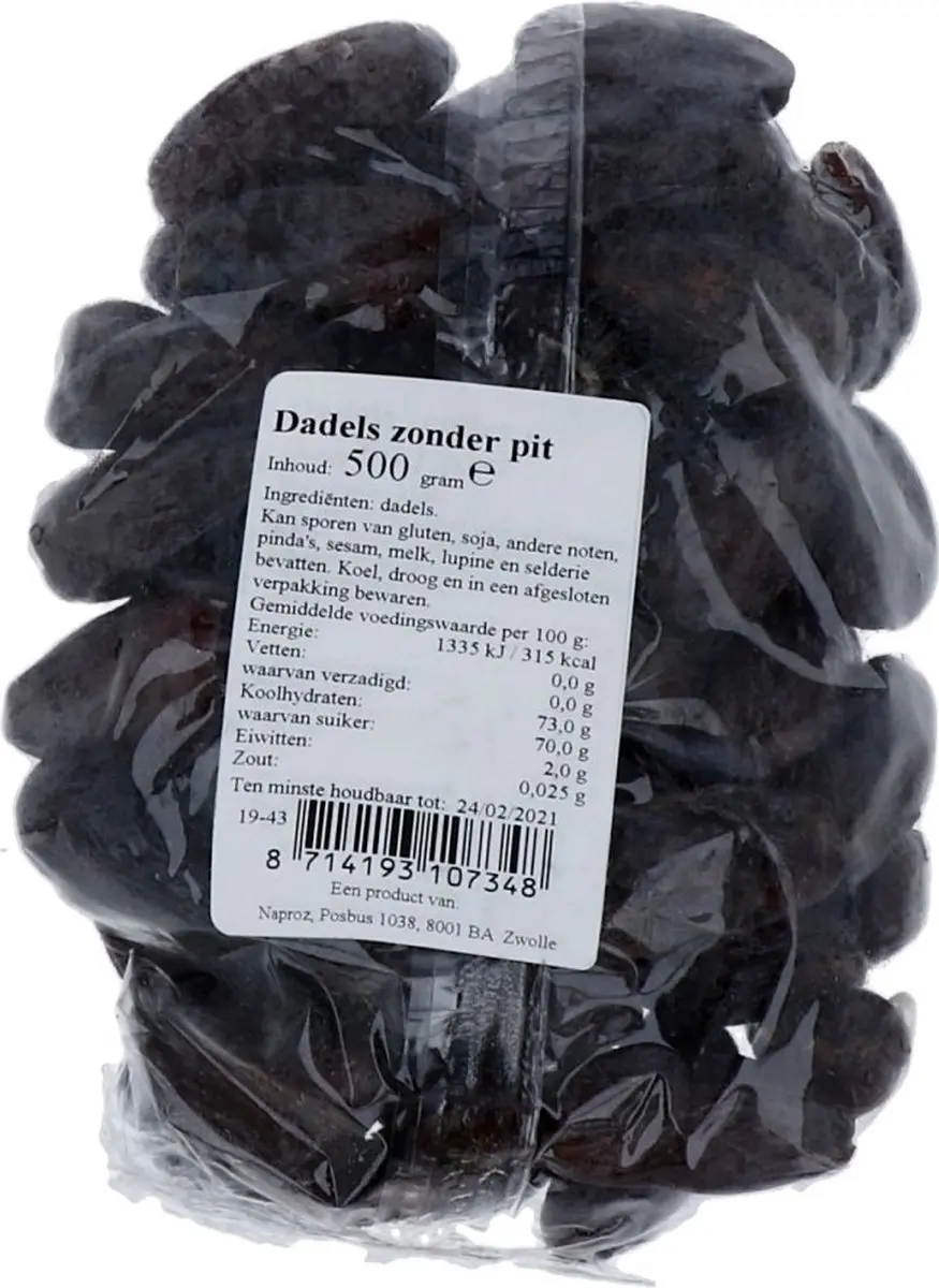 Boerjan Dadels Zonder Pit 500g
