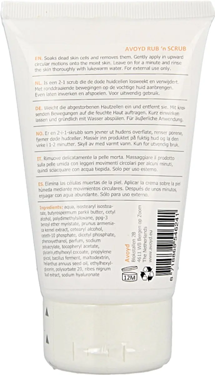 Avoyd Rub 'n Scrub Gezichts- en Lichaamscrub 125ml