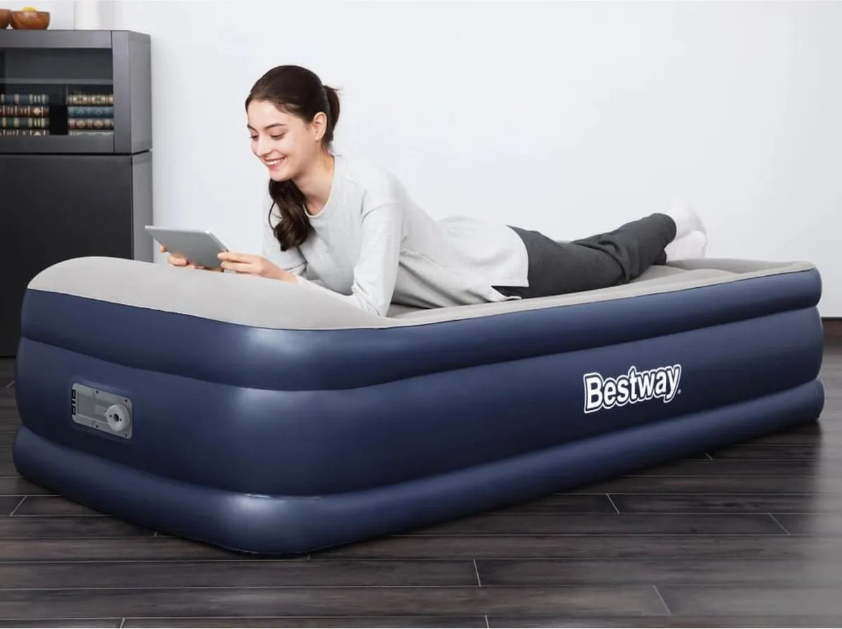 Bestway Tritech Luchtbed 46cm Twin - Blauw