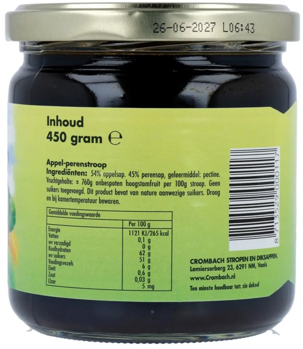 Crombach Appel-Perenstroop 12x450g - Voordeelverpakking