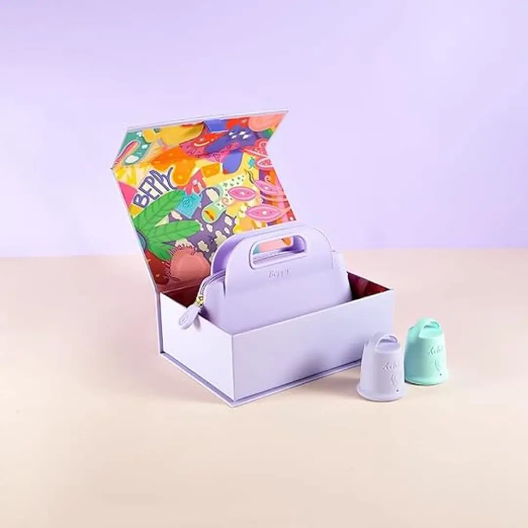 Beppy Wonder Menstruatiecup - 2 Stuks - Turquoise & Paars