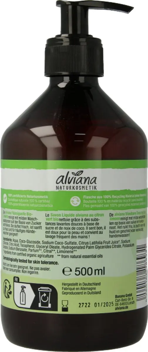 Alviana Vloeibare Zeep Limette 500ml