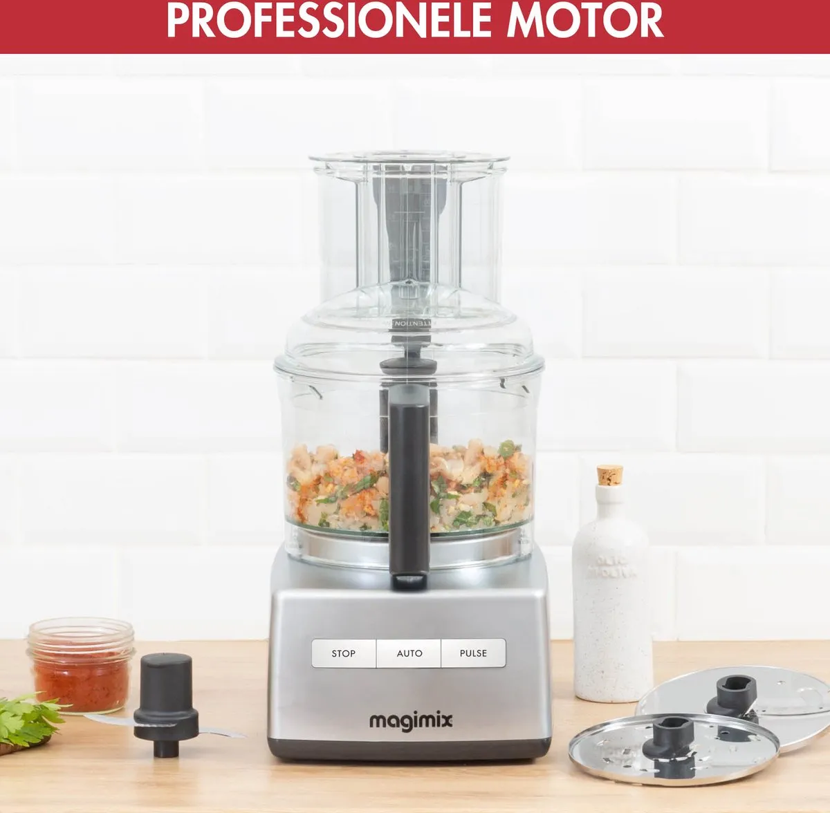 Magimix CS 5200 XL Foodprocessor 1100W - Mat Chroom