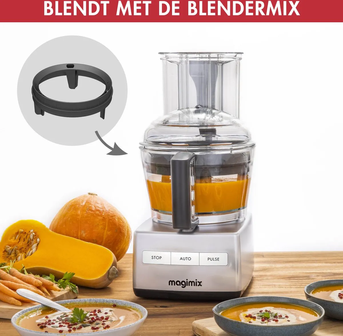 Magimix CS 5200 XL Foodprocessor 1100W - Mat Chroom