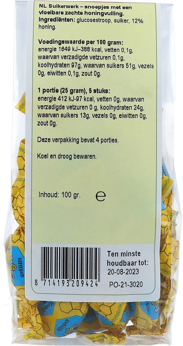 Boerjan Honing Bonbons 100g
