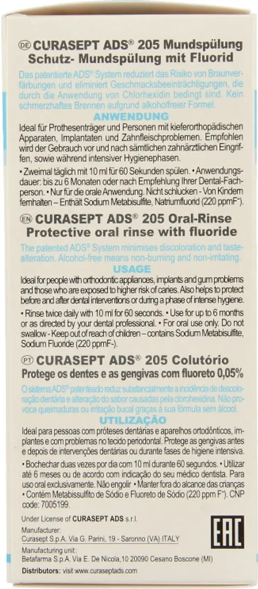 Curasept Mondspoeling 0,05% 200ml