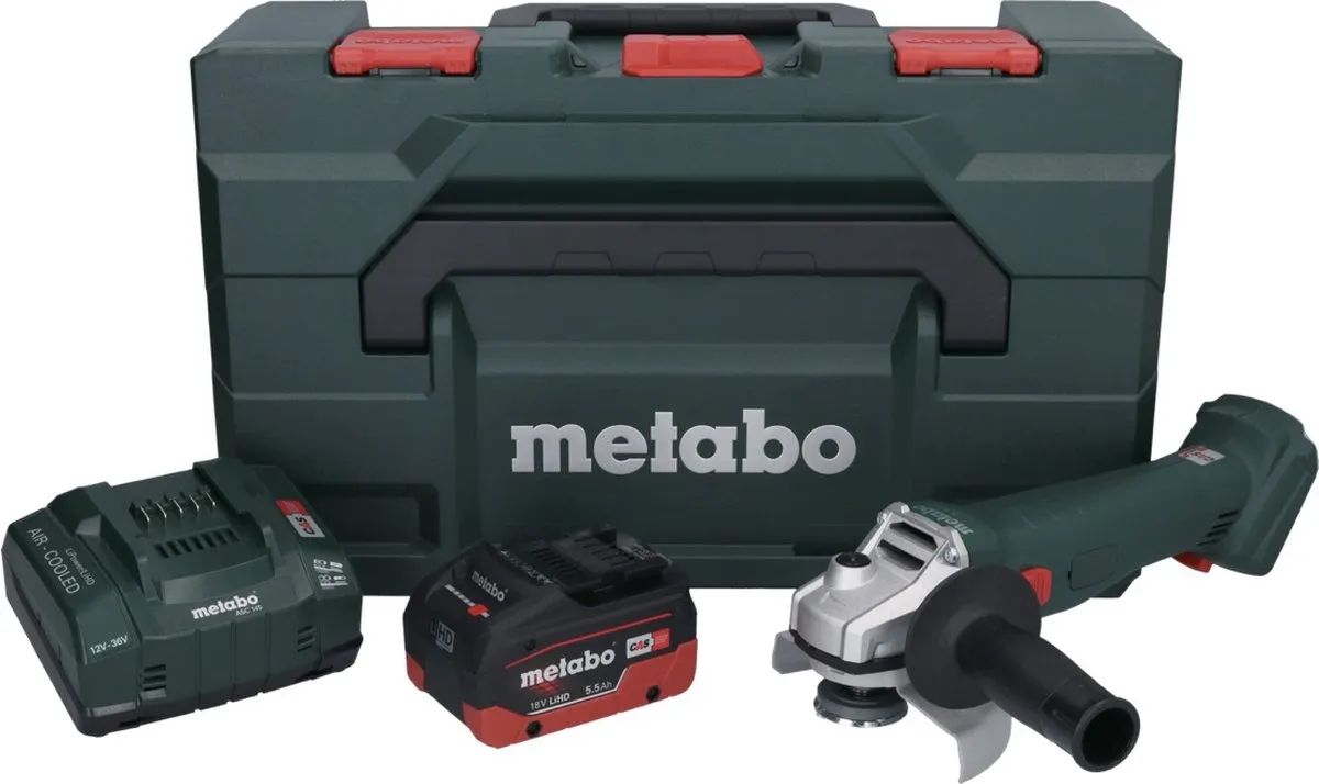 Metabo W 18 L 9-125 Haakse Slijper 125mm - 18V 5,5Ah - Metaal