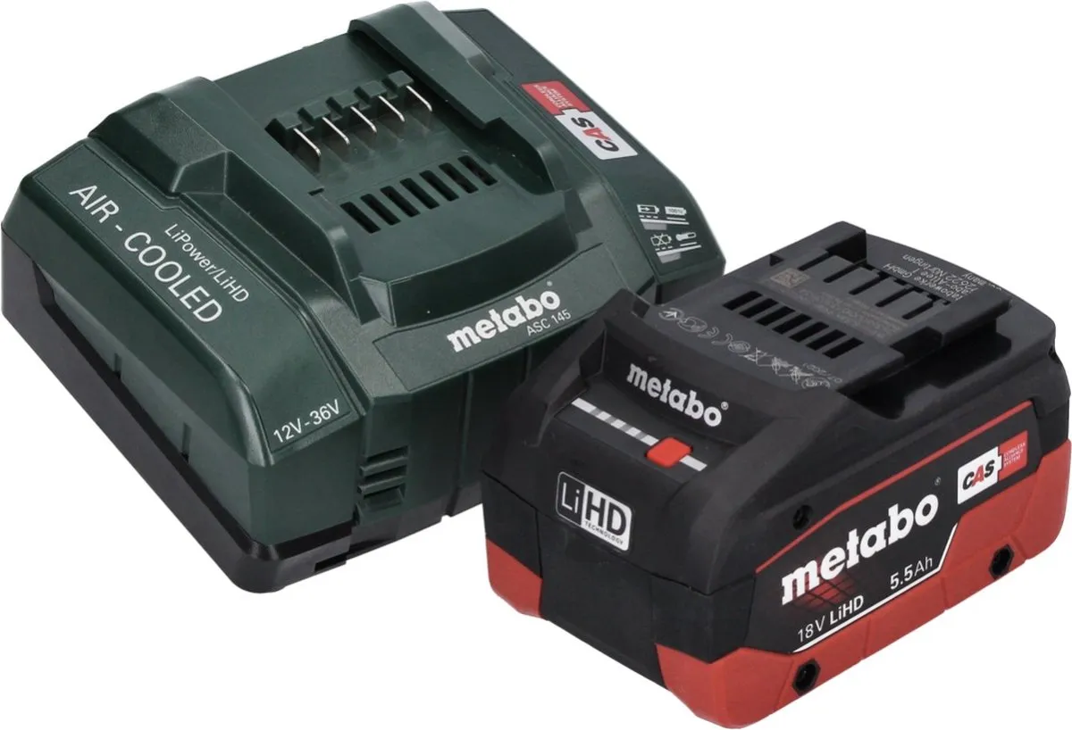 Metabo W 18 L 9-125 Haakse Slijper 125mm - 18V 5,5Ah - Metaal