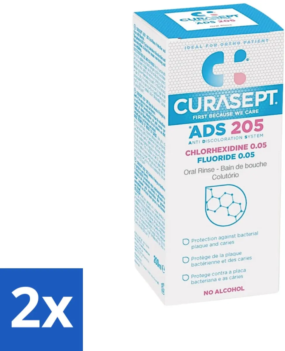 Curasept Mondspoeling 0,05% CHX 400ml - 2 Stuks