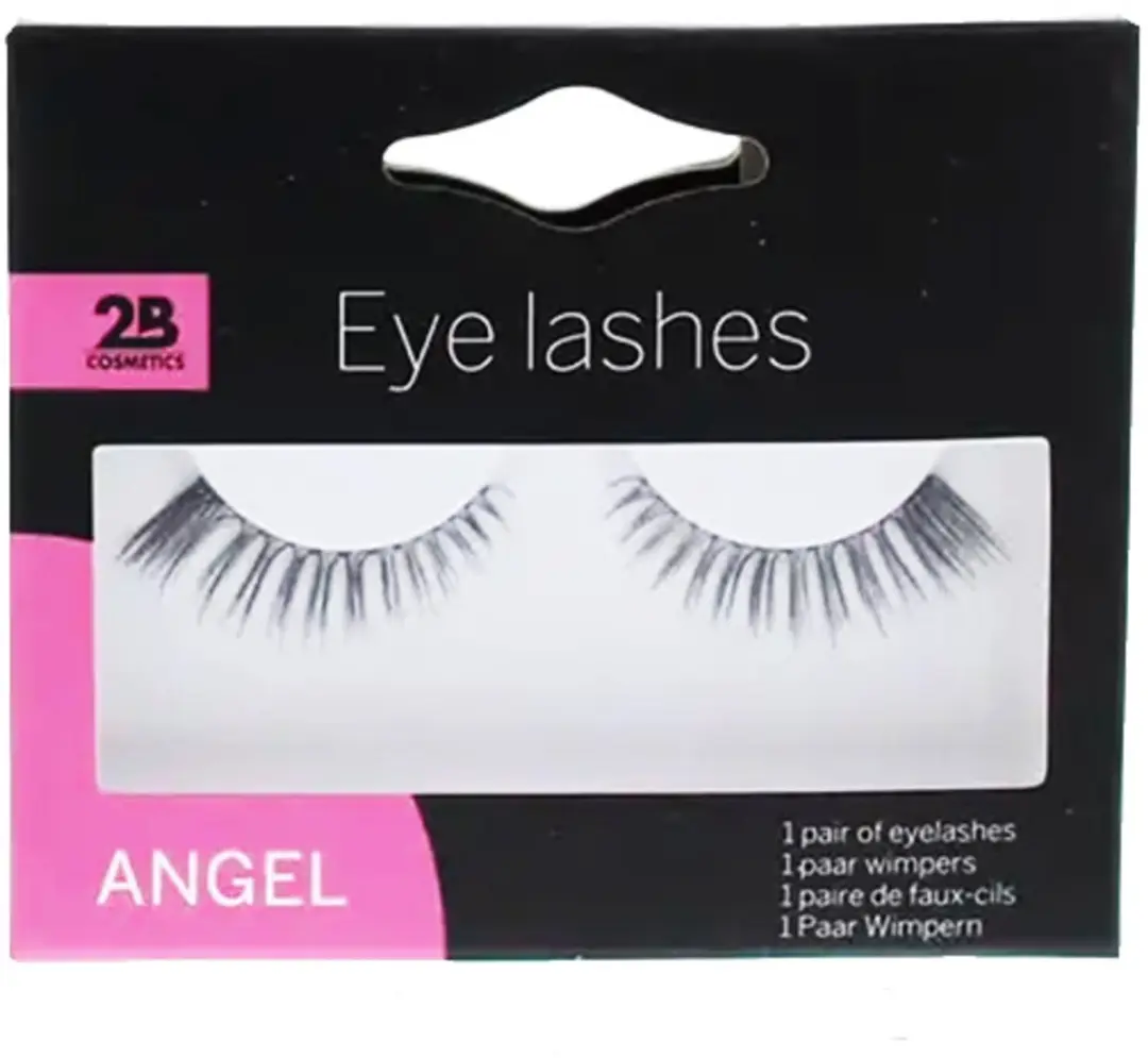 2B Set Wimperverzorging - 2x Eyelash Angel & Fantasy + Lijm + Krultang - Zwart