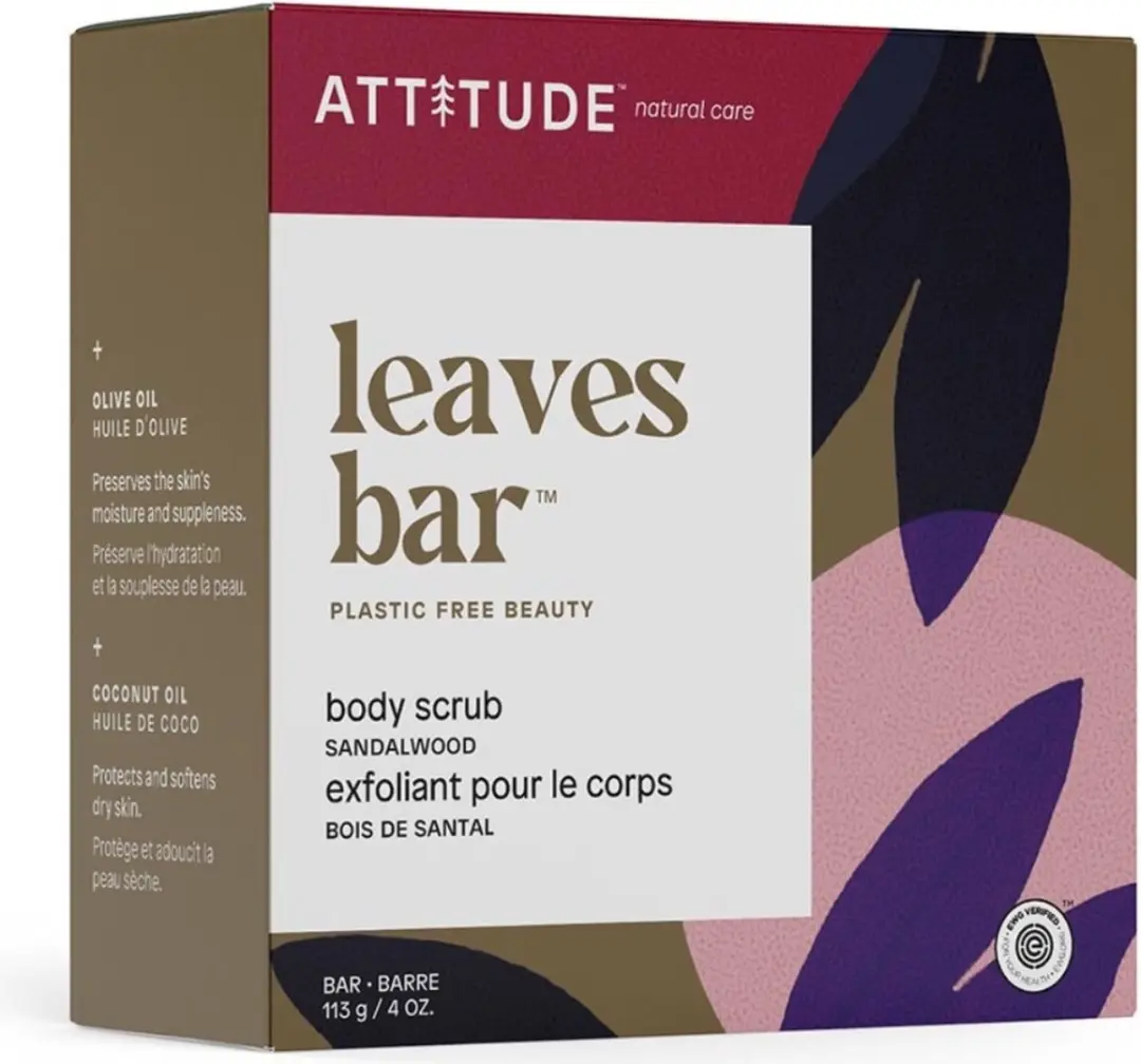 Attitude Leaves Bar Plasticvrije Body Scrub Sandelhout 113ml