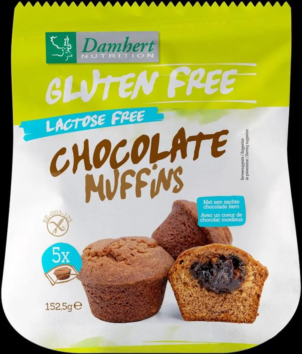 Damhert Glutenvrije Chocolade Muffins 153g - 5 Stuks