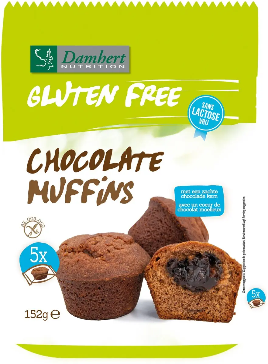 Damhert Glutenvrije Chocolade Muffins 153g