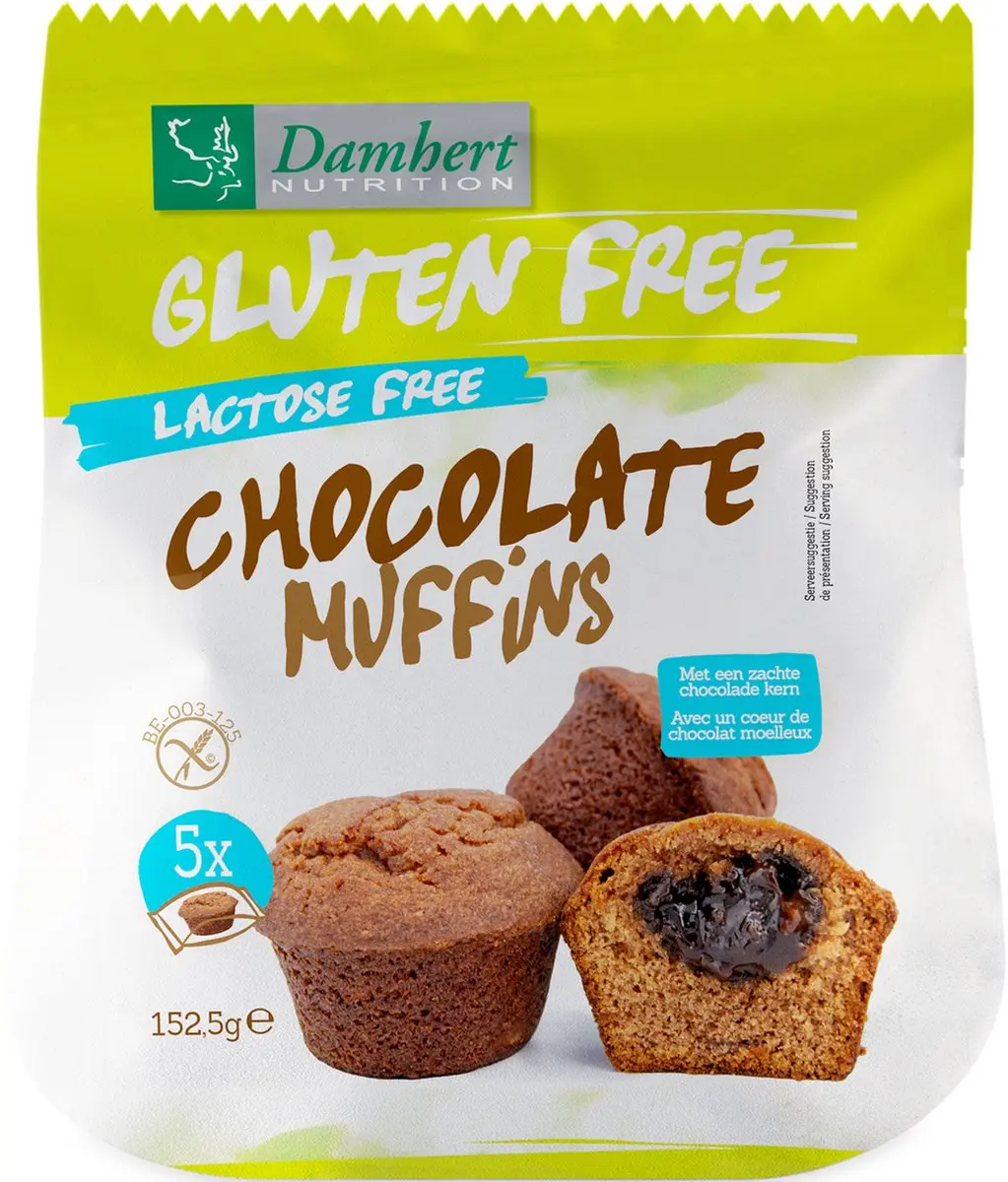 Damhert Glutenvrije Chocolade Muffins 153g - 5 Stuks