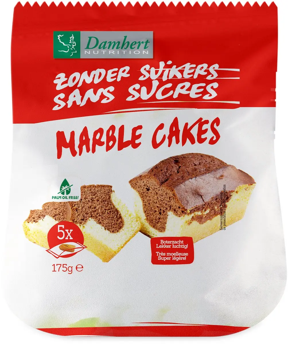 Damhert Marble Cakes Zonder Suikers 175g