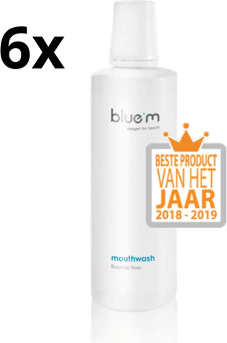 Bluem Mondwater Fluoridevrij 500ml - 6 Stuks