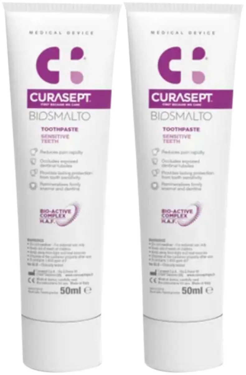 Curasept Biosmalto Tandpasta Gevoelige Tanden 2x75ml