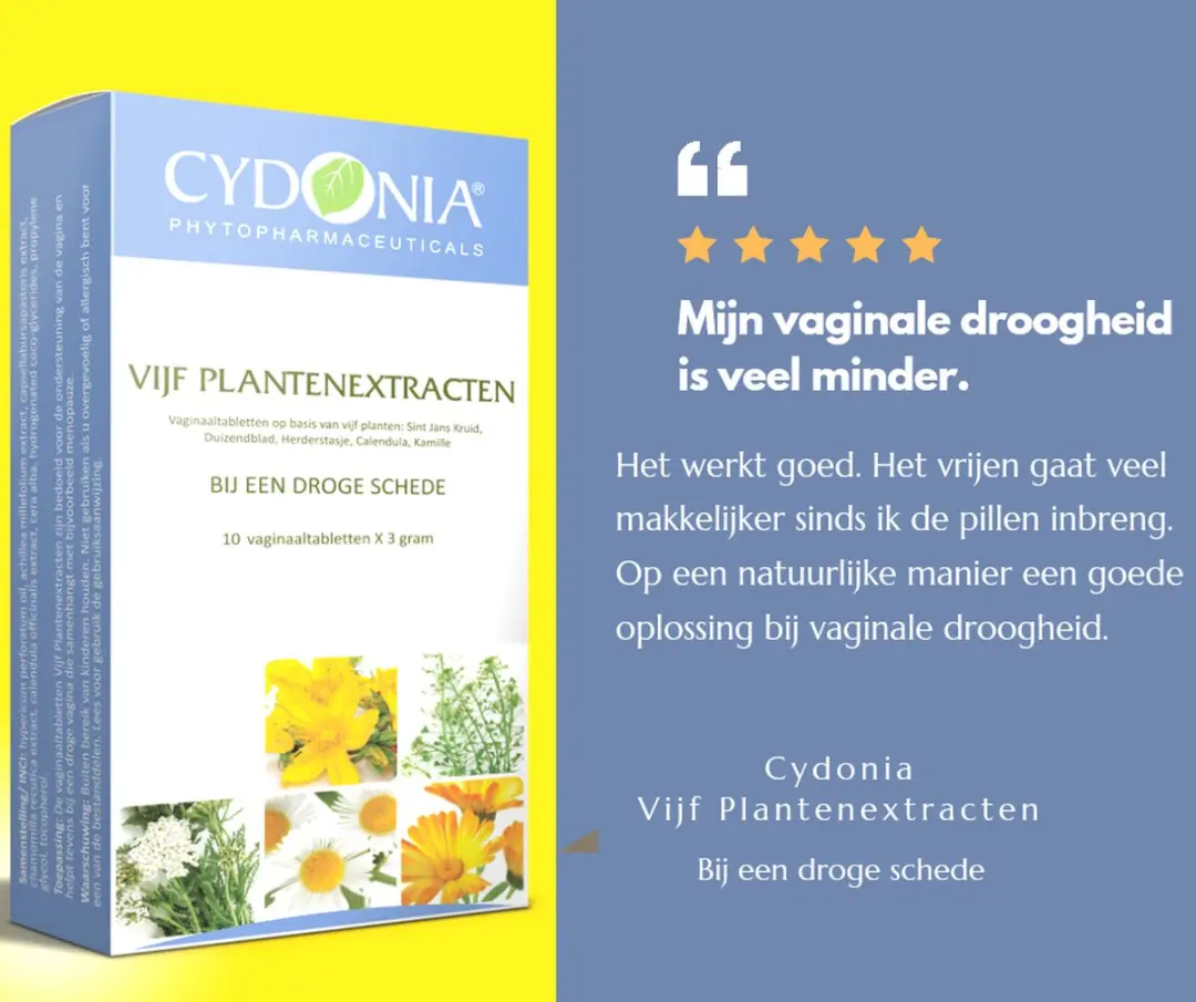 Cydonia Vijf Plantenextracten Vaginale Zetpillen 10 Stuks