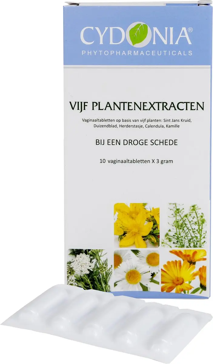 Cydonia Vijf Plantenextracten Vaginale Zetpillen 10 Stuks