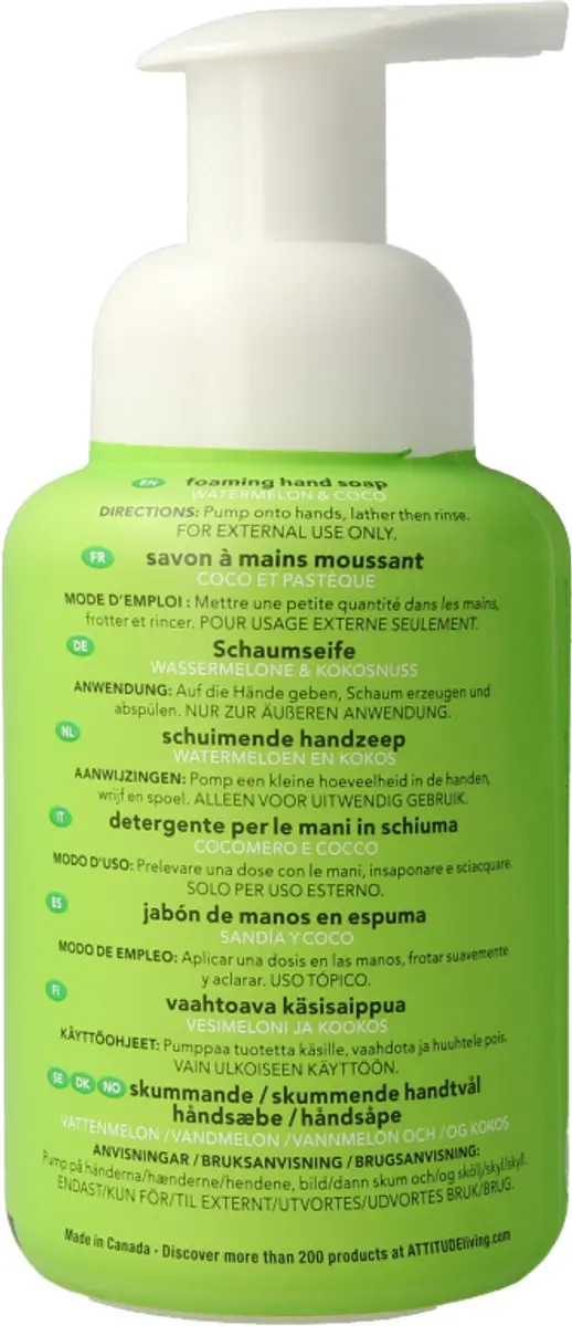 Attitude Little Leaves Handzeep Watermeloen Kokos 295ml