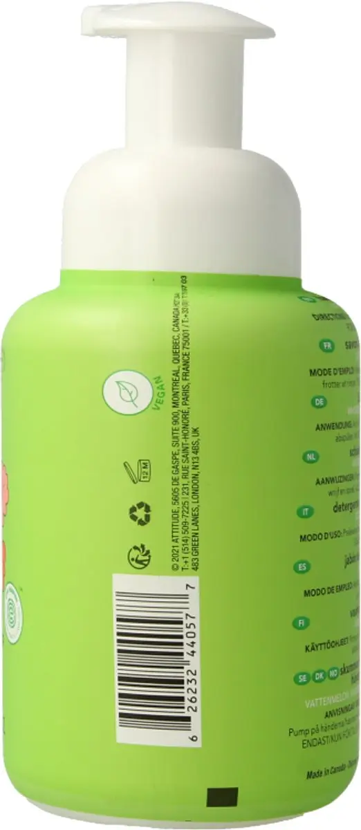 Attitude Little Leaves Handzeep Watermeloen Kokos 295ml - afbeelding 6 van 6