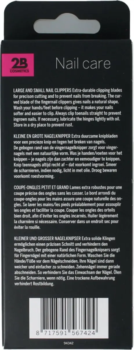 2B Nagelknipper - Zilver