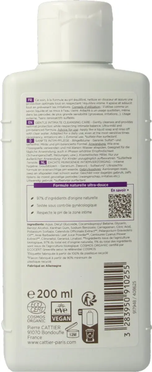 Cattier Gynea Intieme Hygiëne Reiniger 200ml