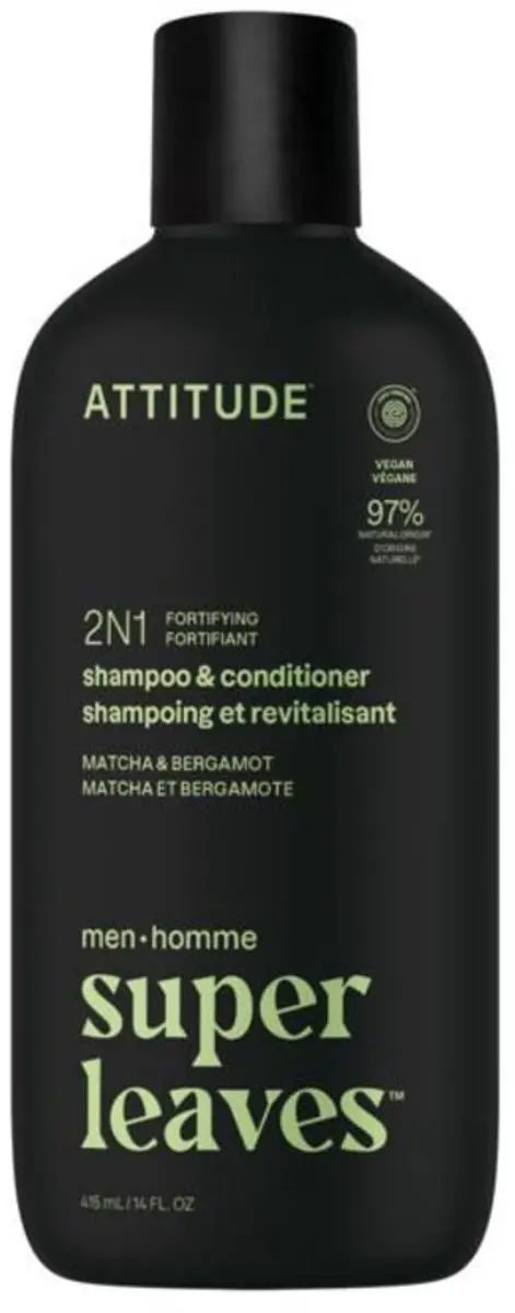 Attitude Super Leaves Men 2in1 Shampoo & Conditioner Bergamot & Matcha 415ml