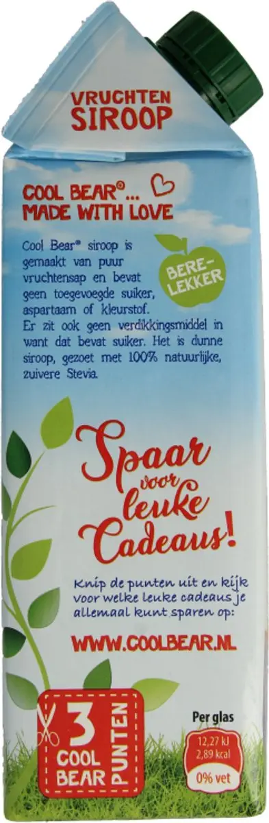 Cool Bear Vruchtensiroop Aardbei & Appel 750ml - afbeelding 6 van 6