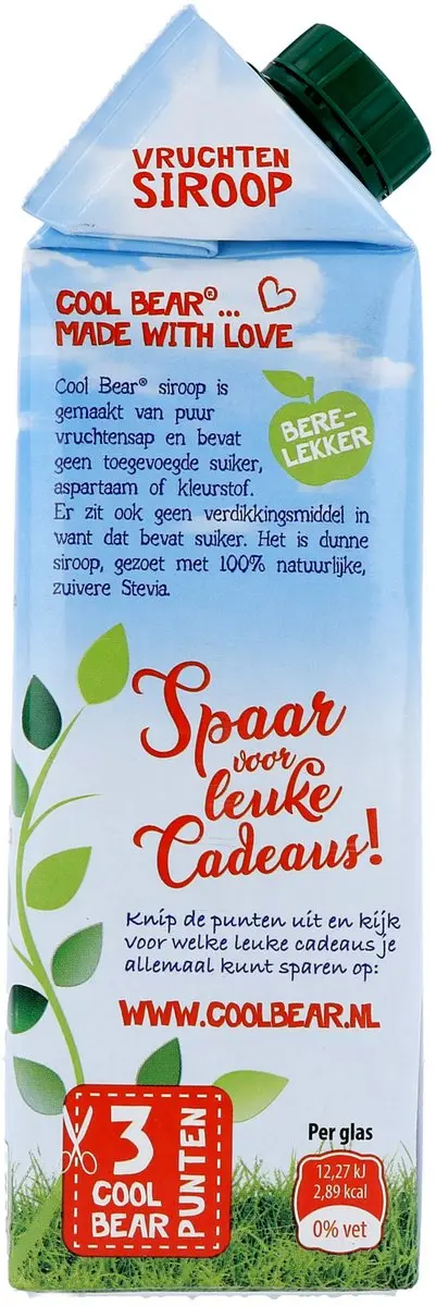 Cool Bear Vruchtensiroop Aardbei & Appel 750ml