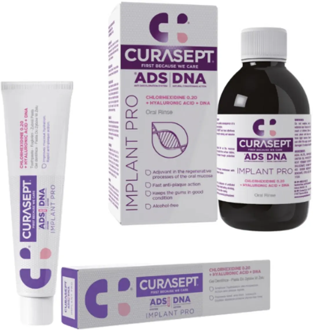 Curasept ADS DNA Implant Pro 0,20% CHX Mondspoelmiddel + Tandpasta