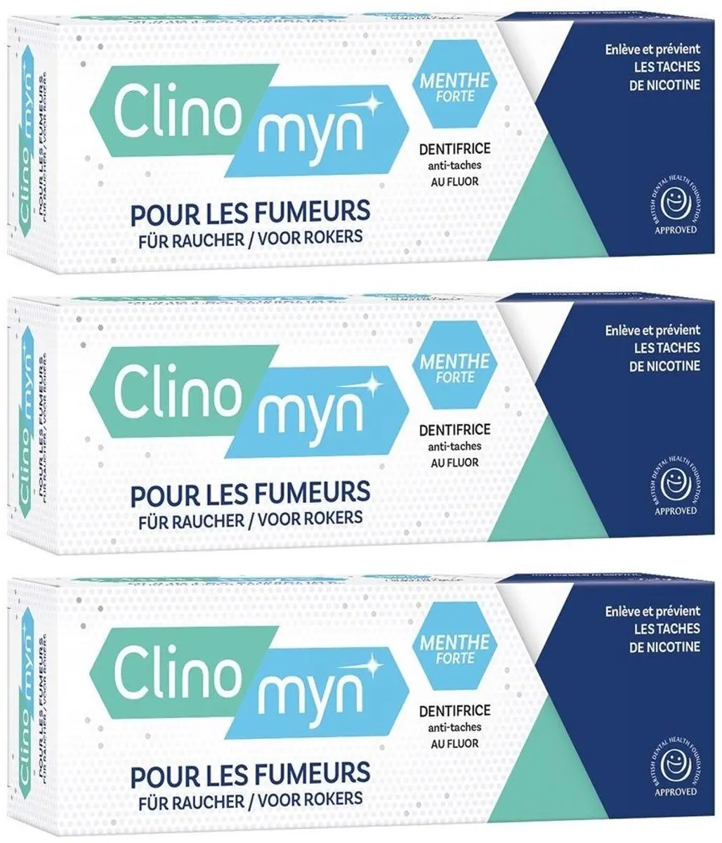 Clinomyn Rokers Tandpasta 225ml - 3 Stuks