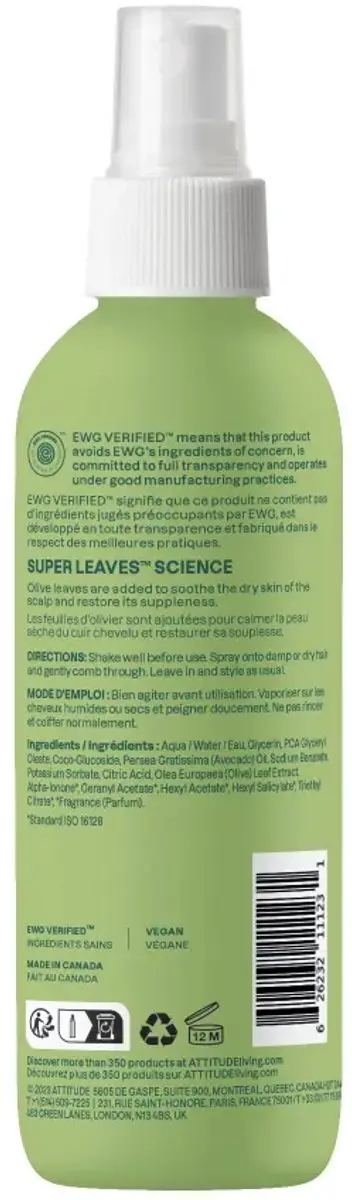 Attitude Anti-Klit Haarspray Avocado & Olijf - 240ml