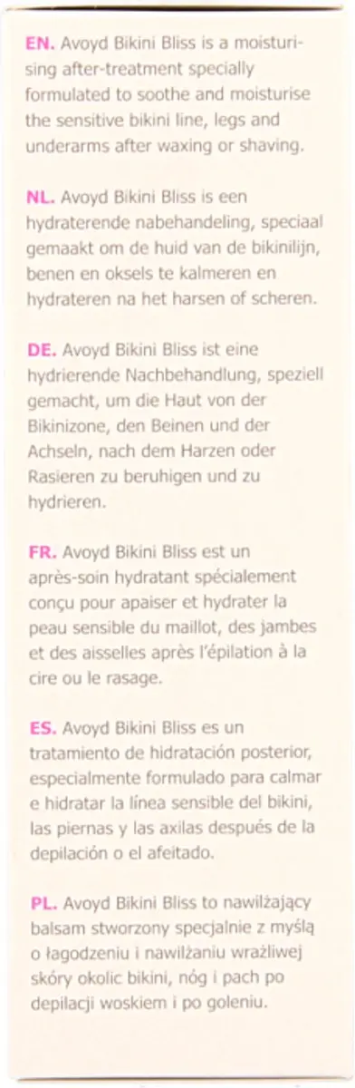 Avoyd Bikini Bliss 50ml - Scheerirritatiecrème