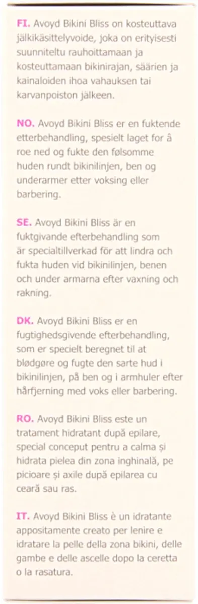 Avoyd Bikini Bliss 50ml - Scheerirritatiecrème